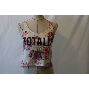 "Totally" Floral Crop Cotton Tank XS